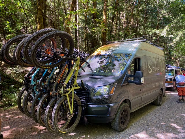 Showers Pass Shuttle Van at MBO with Lolo racks