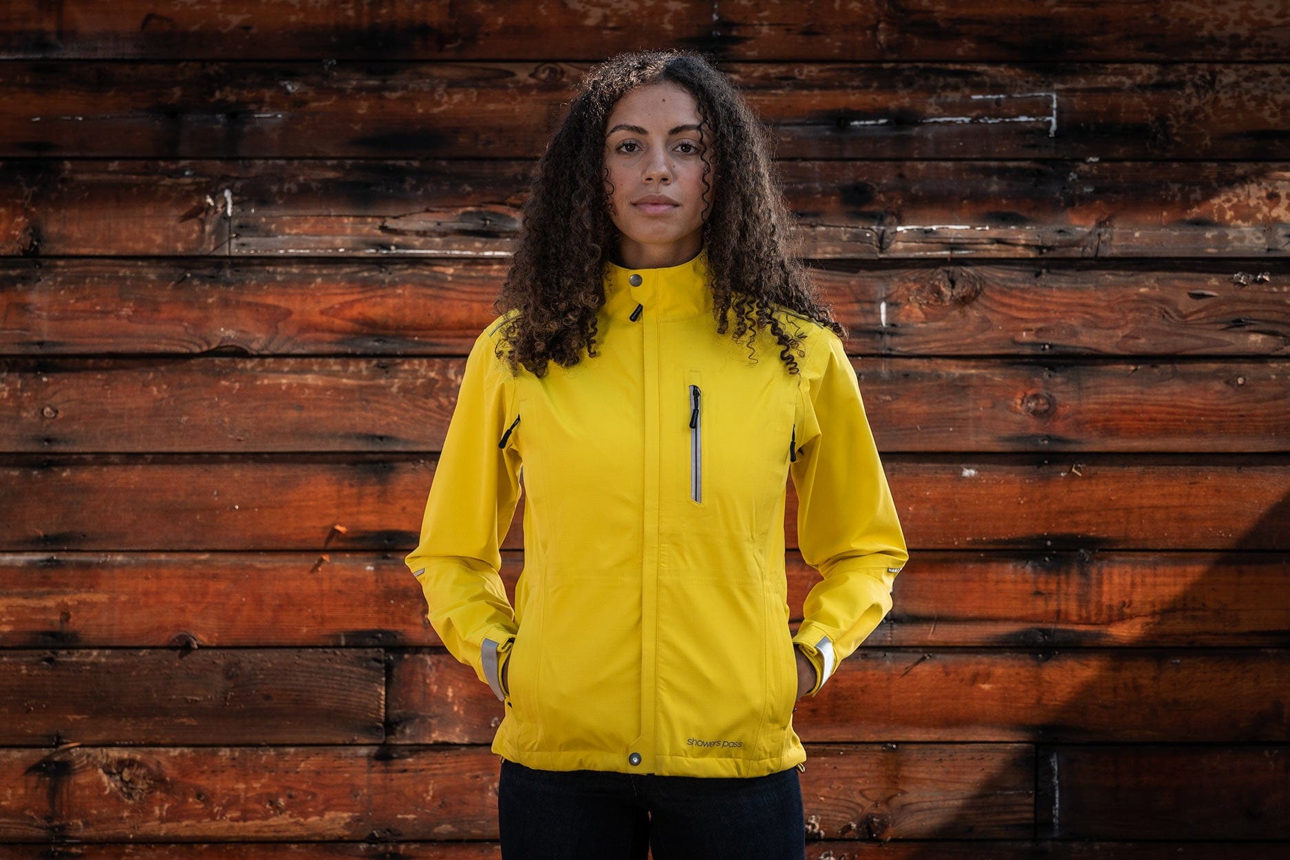 Women's Transit CC Jacket - Yellow bike commuter jacket
